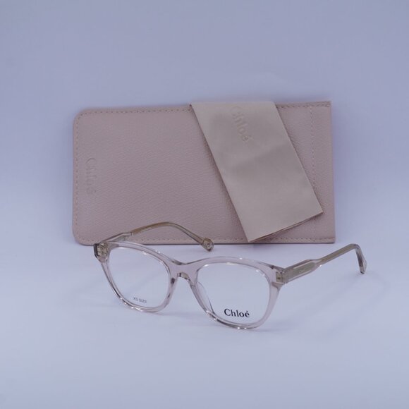 Chloe CH0085O 003 Square Eyeglasses 49mm - Transparent Pink - Picture 6 of 10